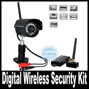   Wireless Video Camera USB Receiver DVR Home Security CCTV System Kit
