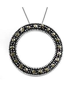 Sterling Silver Marcasite Circle of Life Necklace  