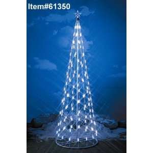  72 Light String Christmas Cone Tree White LED (121 Lights 