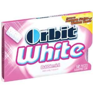 Orbit White Chewing Gum Bubblemint Sugar Free   12 Pack
