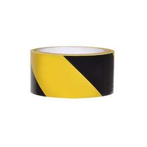  A2SYBK18 658 Hazard Warning Adhesive Tape, Yellow and Black Striped 