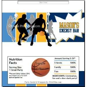    Denver Nuggets Colored Basketball Candy Bar Wrapper