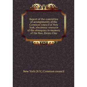  of the committee of arrangements of the Common council of New York 