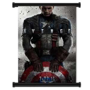  Captain America Movie Fabric Wall Scroll Poster (16x24 