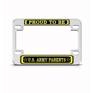 Proud Us Army Parents Military Metal Bike Motorcycle license plate 