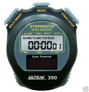 Ultrak 350 Solar Powered Sport Stopwatch   New  