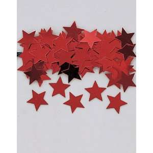  Red Star Confetti   Metallic