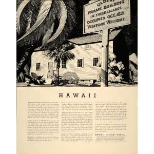  1934 Ad US Hawaii Aloha State Island Melbourne Brindle 