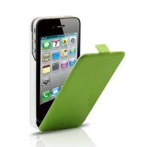  Green Flip Leather Case 1450mAh Backup Battery for iPhone 