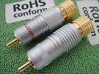 10x GOLD RCA SCREW LOCKING SOLDERLESS SOLDER FREE AUDIO CABLE 