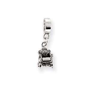   Armchair Charm in Silver for Pandora and most 3mm Bracelets Jewelry