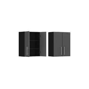  Ulti MATE Garage 2 Door Hanging Wall Cabinet Black   by BH 