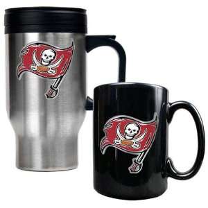 Tampa Bay Buccaneers NFL Travel Mug & Ceramic Mug Set   Primary logo 