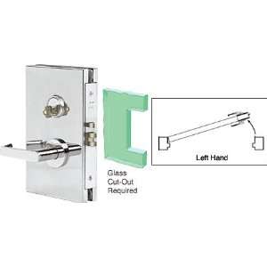CRL 6x10 LH Polished Stainless Finish Center Lock with Deadlatch in 
