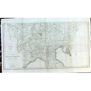  1800 Large Map Empire Of Germany By Captain Chauchard 