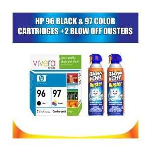  HP 96 Black & HP 97 Color Ink Cartridge (2 Pack) + 2 Blow 