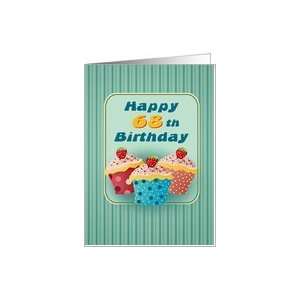  68 years old Cupcakes Birthday Greeting Cards Card Toys 