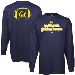  adidas Cal Bears Backfield Long Sleeve T Shirt   Navy Blue 