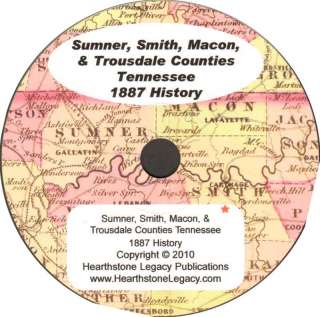   TENNESSEE * Genealogy History SUMNER COUNTY, TN 115 family biographies