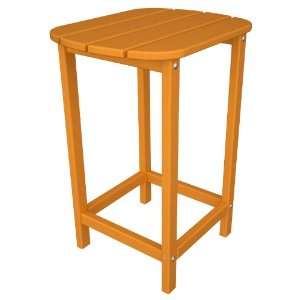  Polywood South Beach 15 Counter Side Table in Tangerine 
