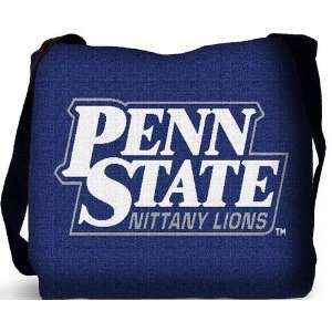 Penn State University Lion Head Logo Jacquard Woven Tote Bag   17 x 