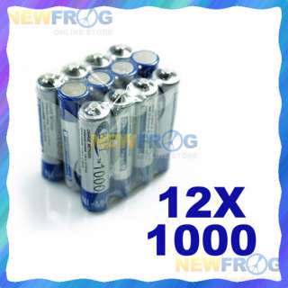 2V NIMH 12pcs AAA 1000mAh NIMH Rechargeable Battery C  