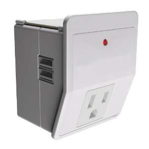   PDAs and other USB charged devices 2 USB Ports Surge Protected outlet