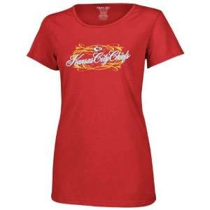  Reebok Kansas City Chiefs Red Jennifer Slim Fit T shirt 
