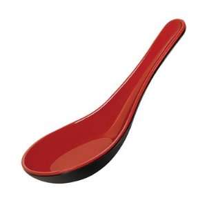  GET Melamine Traditional Japanese Black/Red Spoon Kitchen 