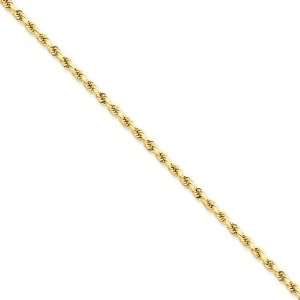  24 Inch 14k 2.75mm Diamond cut Rope with Lobster Clasp 