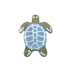  Hawaiian Rug Honu or Turtle Blue with Shell