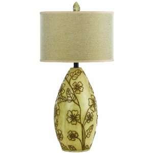  AF Lighting 8258 TL Flora Table Lamp, Antique Cream
