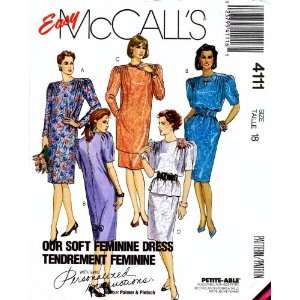  McCalls 4111 Sewing Pattern Dress Tunic Top Skirt Size 18 