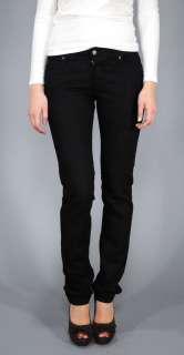 Authentic $455 John Galliano Womens Black Slim Fit Jeans Size 24 32 