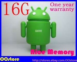 16G 16GB 3D Google Android Robot Flash Memory Pen Drive Disk Stick 