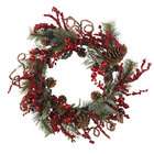 NearlyNatural 24 Assorted Berry Wreath