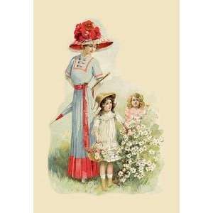  Vintage Art Mother and Daughters   11791 5