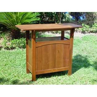Caravan Adirondack Bar Table with stained wood finish 