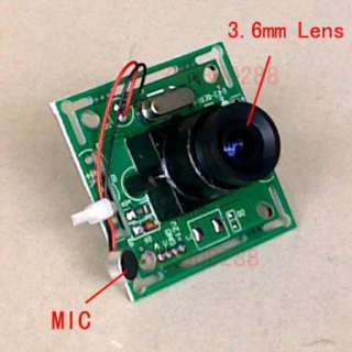 Audio CMOS Color Camera Board PCB CCTV 3.6mm Lens C2 1  