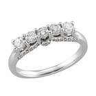 GEMaffair 14K WHITE GOLD RING   3/4 CTTW DIAMOND ANNIVERSARY BAND