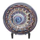   PG60509 Blue Peacock Decorative Charger Plate, 15 1/4 Inch Diameter