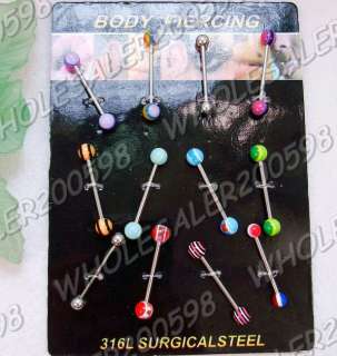WHOLESALE 144 PCS Assorted Gauge Body Piercing Jewelry  