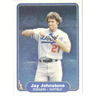 1982 Fleer # 10 Jay Johnston Los Angeles Dodgers Baseball Card  Fleer 