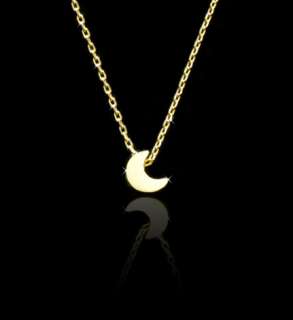 Petite Crescent Moon Gold Necklace
