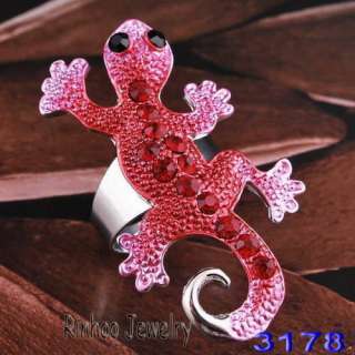   carmine house lizard adjustable rings white gold plated free  