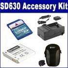    SDNB4L Battery, SDM 120 Charger, KSD2GB Memory Card, SDC 21 Case