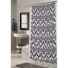 Brown And White Shower Curtain  