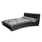 Diamond Sofa Belaire Black Bonded Leather Tufted Platform Bed   Queen 