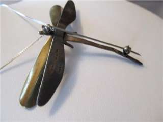 Estate Vintage Unique Dragonfly Brooch/Necklace  