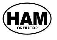 Ham Radio Operator Oval Decal  